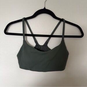 Lululemon Women's Olive Green wundertrain sports bra